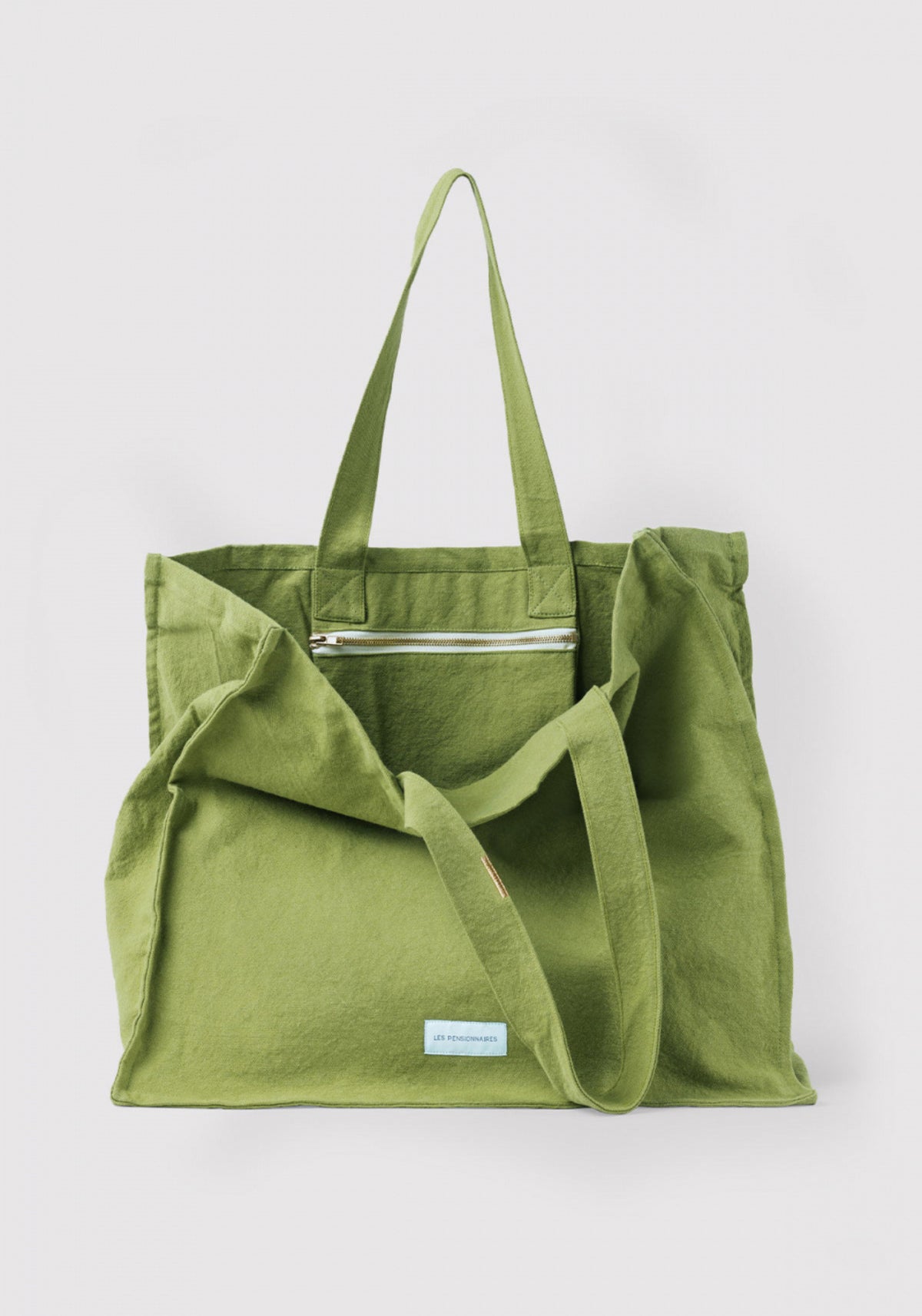 Le grand sac cabas vert prairie de chez Les Pensionnaires