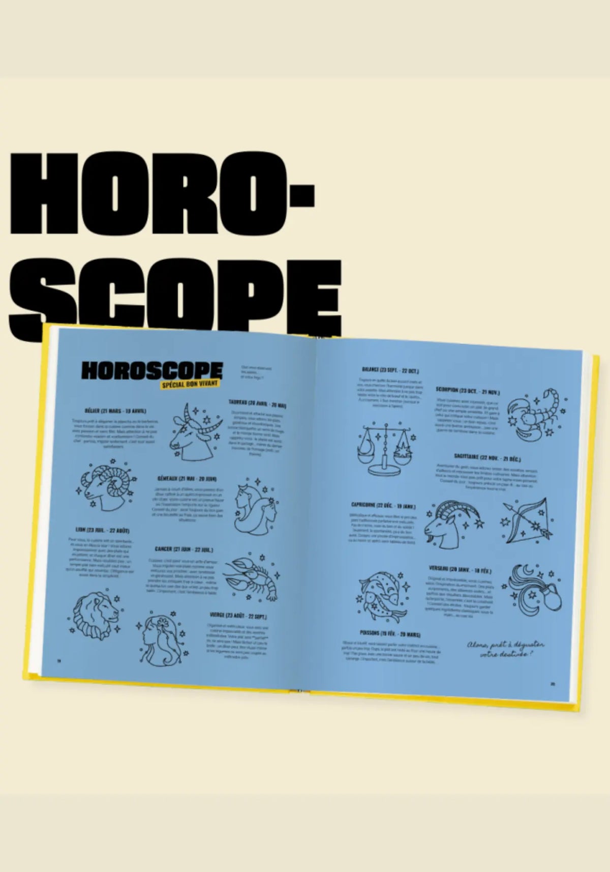 L'horoscope du livre de recettes bon vivant de chez Cloch