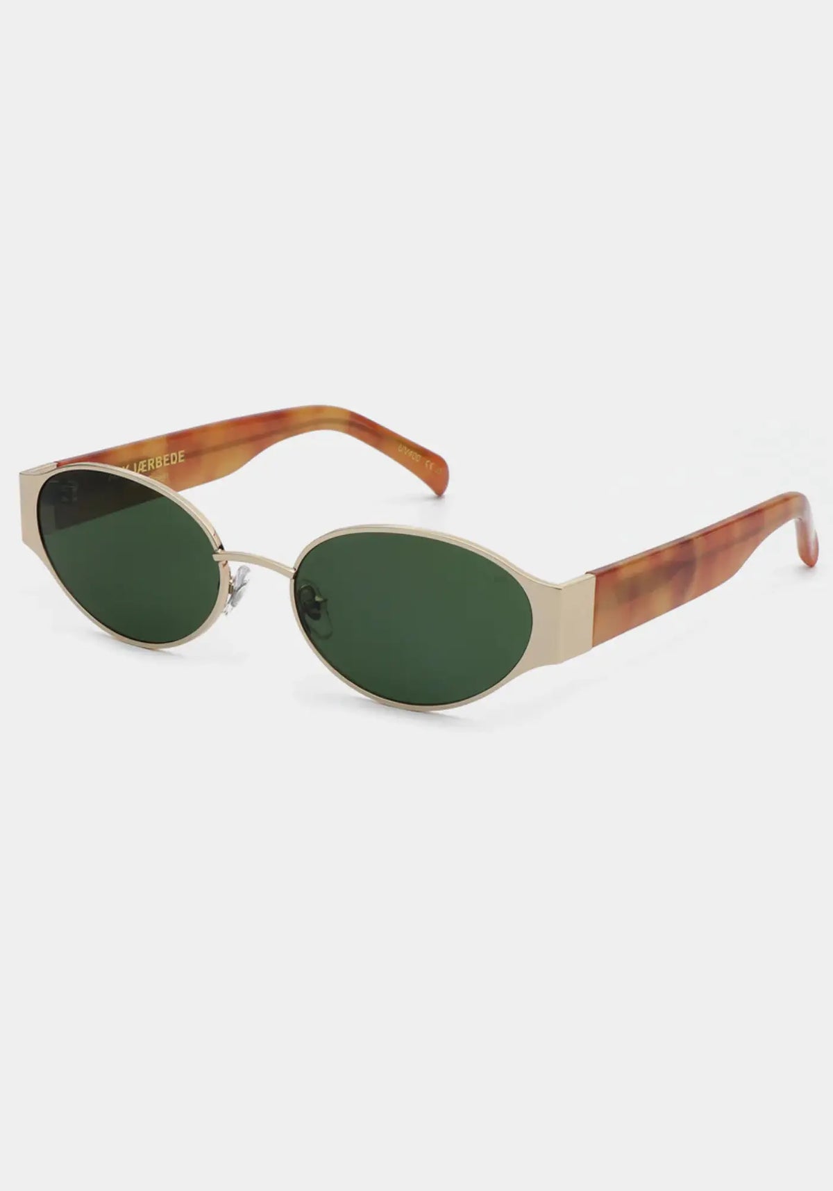 Les lunettes de soleil Bella gold burnt amber de chez A.Kjaerbede