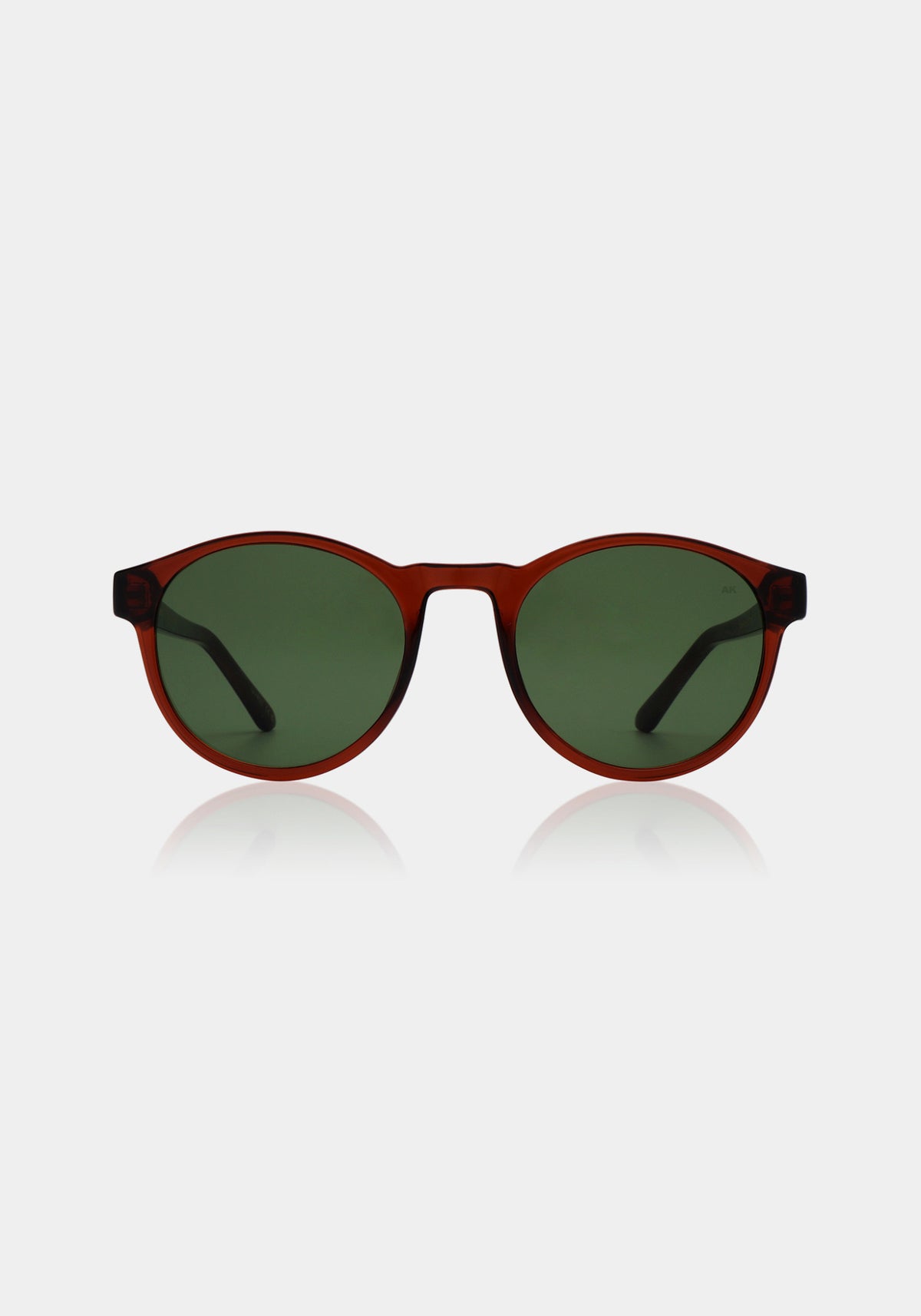 Les lunettes de soleil Marvin brown transparent de chez A.Kjaerbede