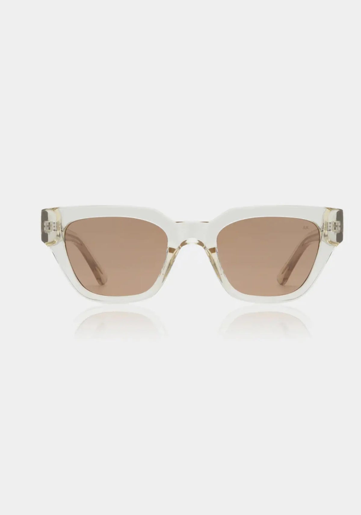 Les lunettes de soleil mixte Kaws écru transparent de chez A.Kjaerbede
