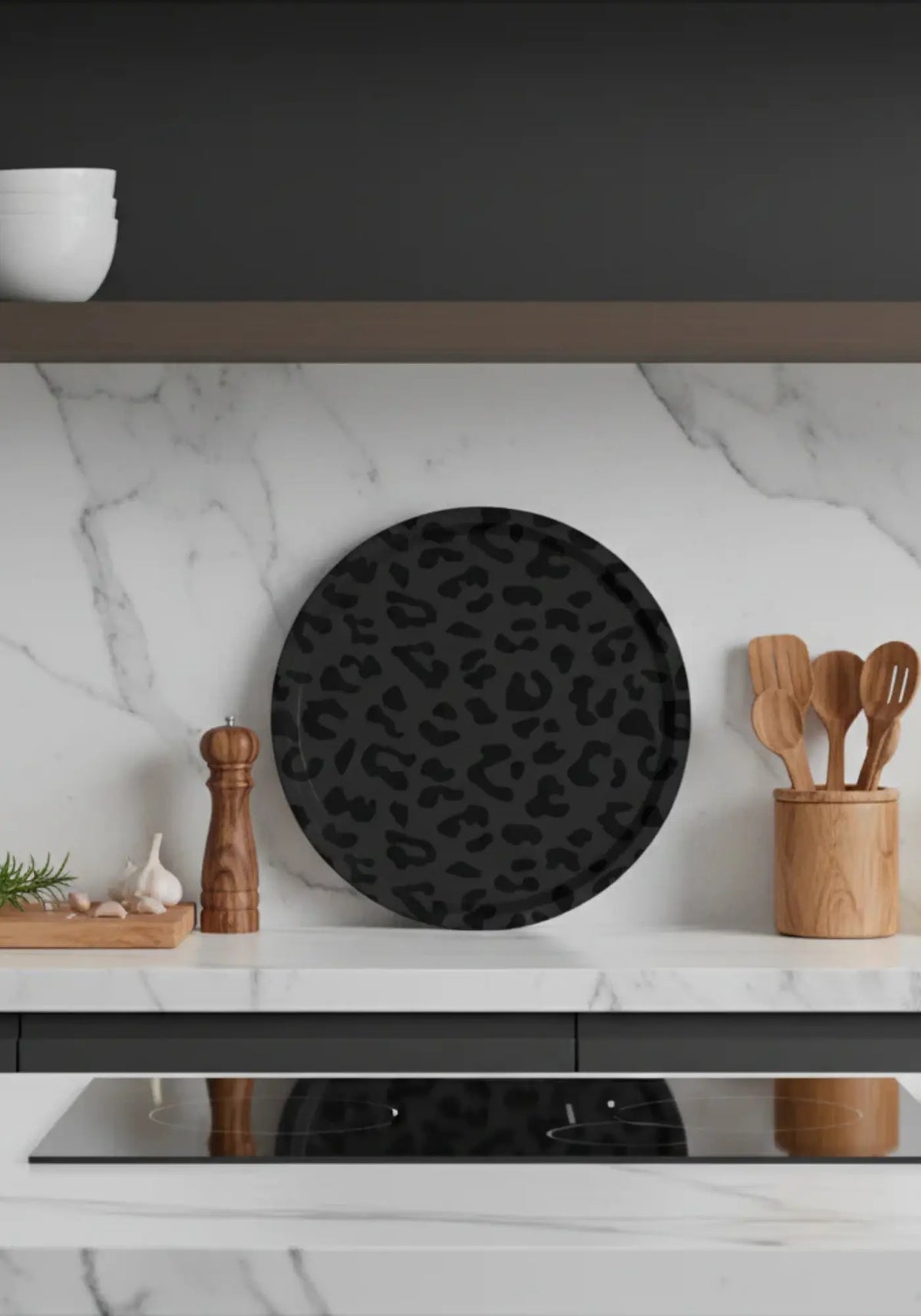 Le plateau léopard ebène rond de chez Coco&Co