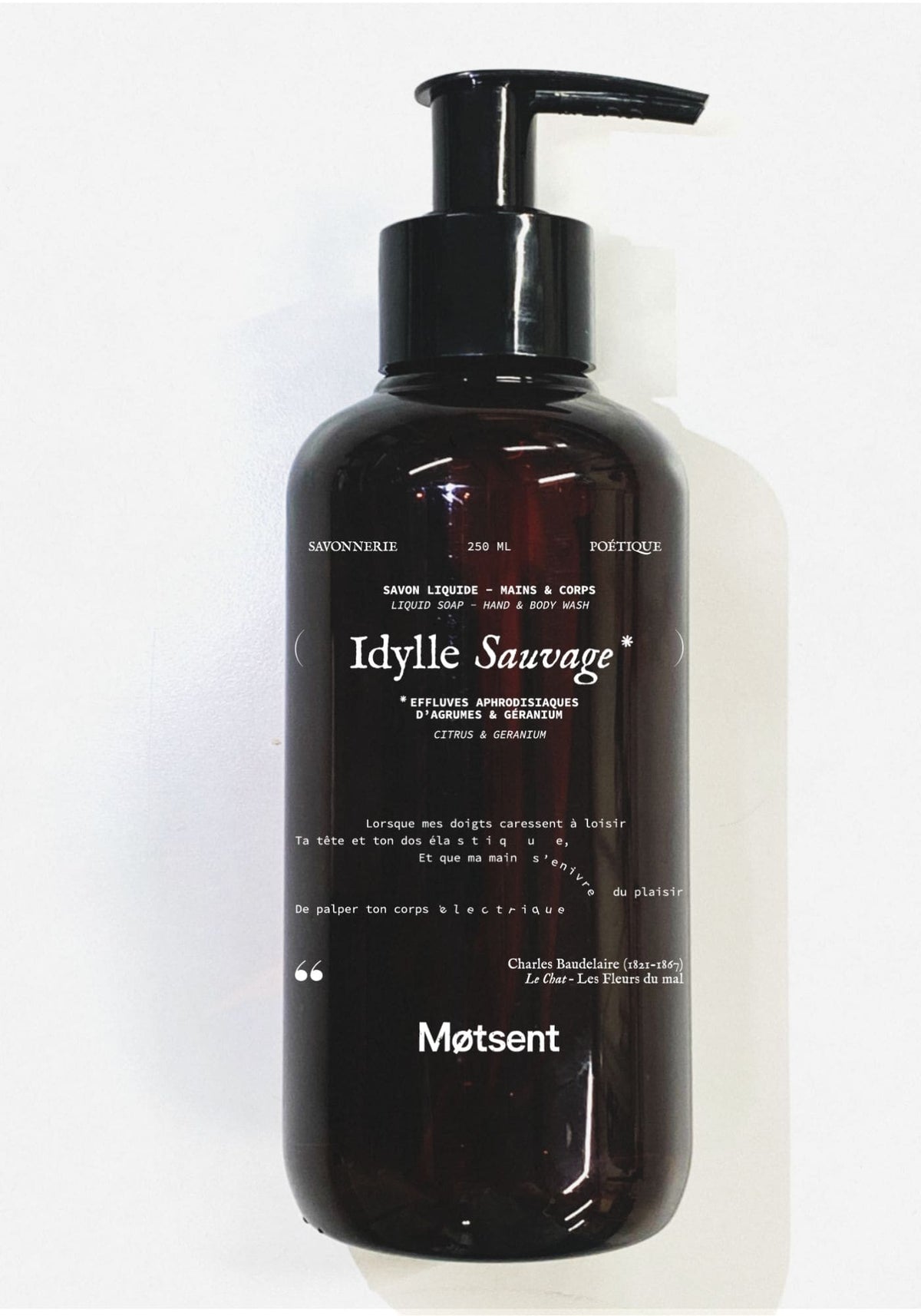 Bouteille de savon liquide Idylle sauvage de chez Motsent