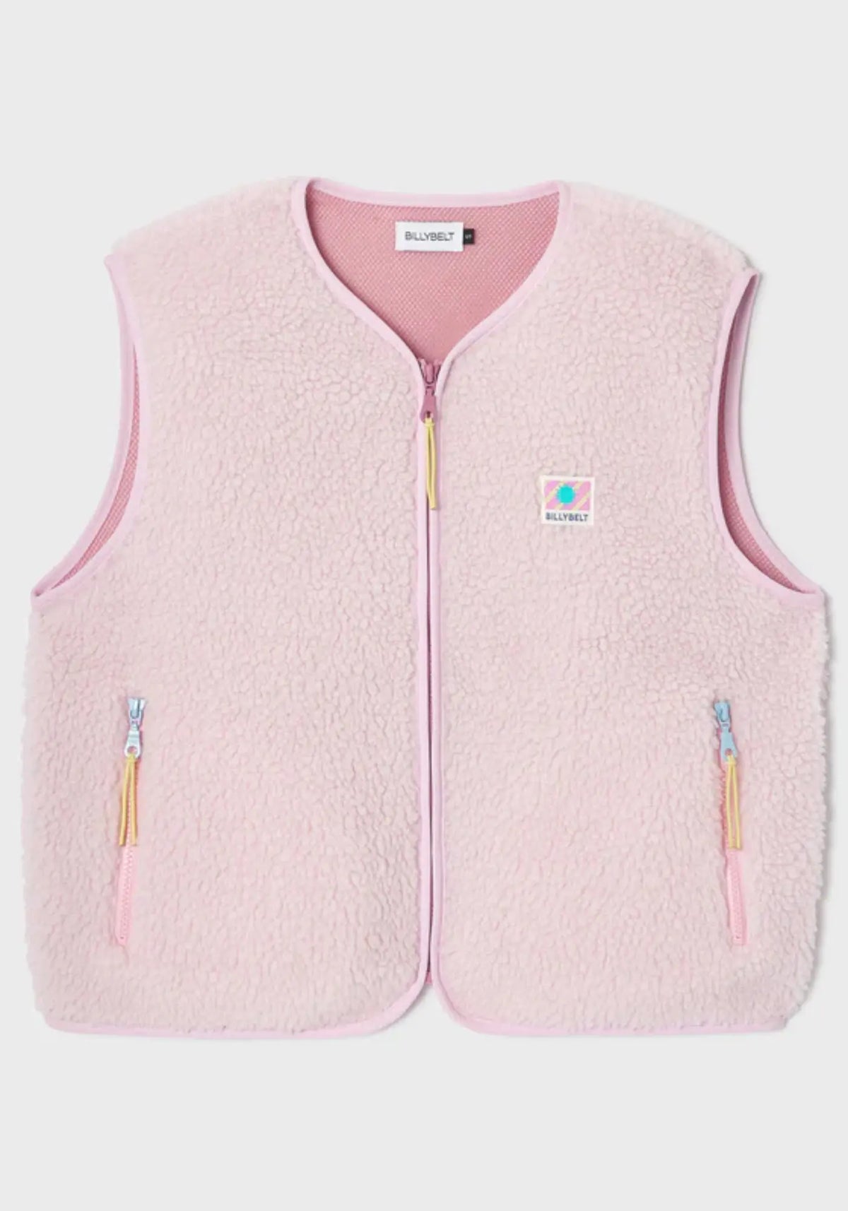 La sherpa mixte zippée sans manches rose pâle de chez Billybelt