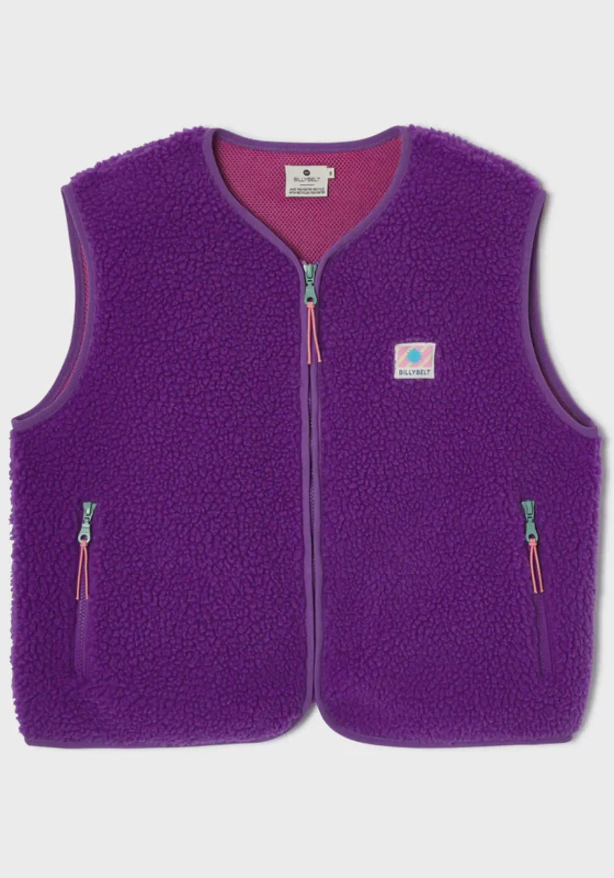 La sherpa mixte zippée sans manches violet de chez Billybelt
