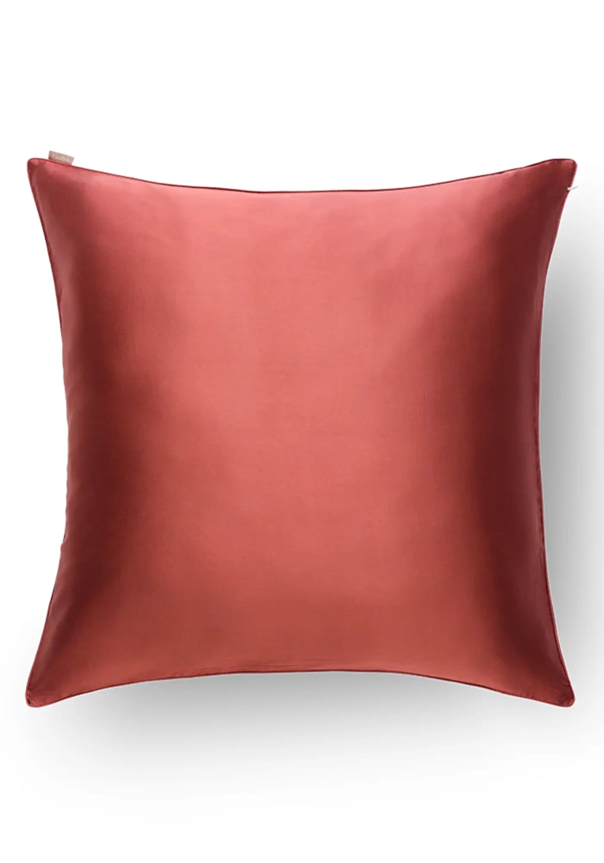 La taie d'oreiller en soie carré rose foncé de chez Emily's Pillow