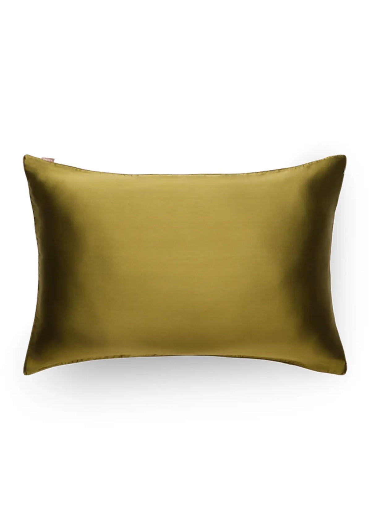 La taie d'oreiller en soie rectangle vert mousse de chez Emily's Pillow
