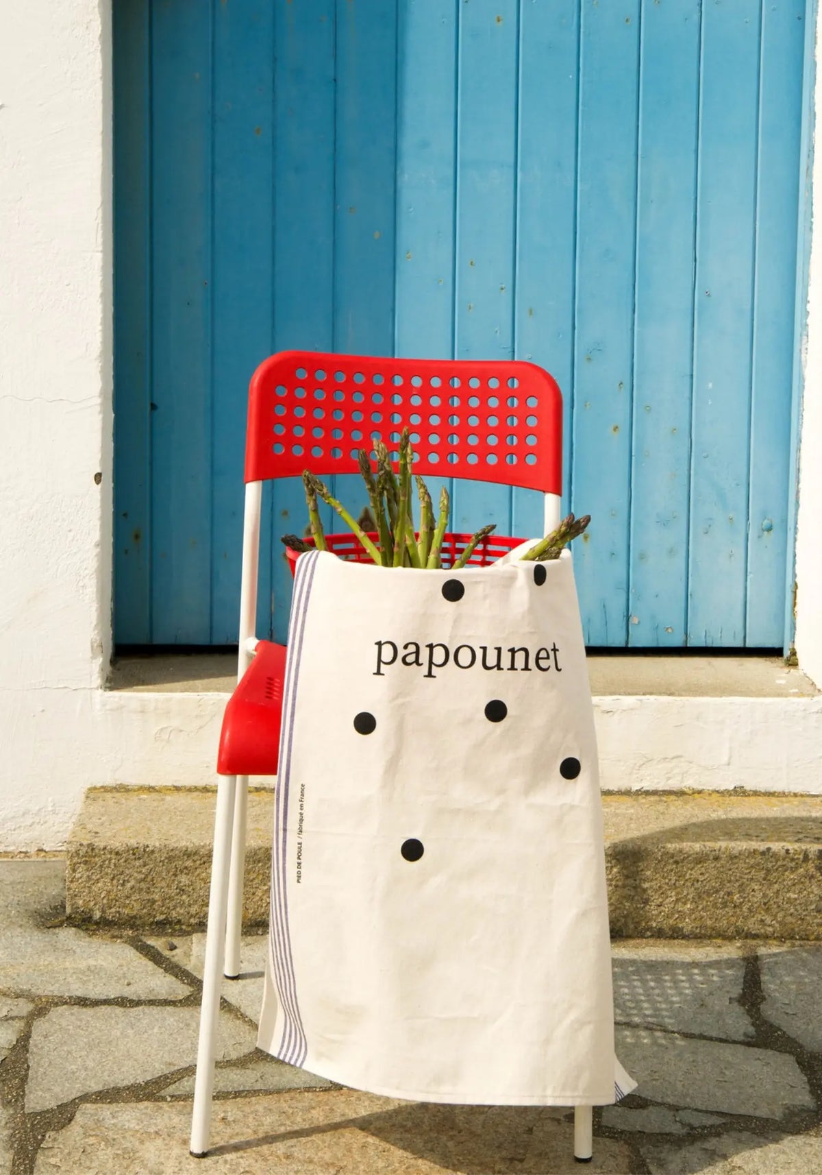 Le torchon en coton naturel famille papounet de chez Pied de Poule