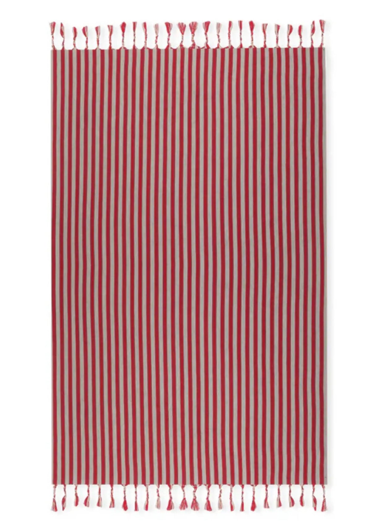 La serviette striped red de chez Mizar & alcor
