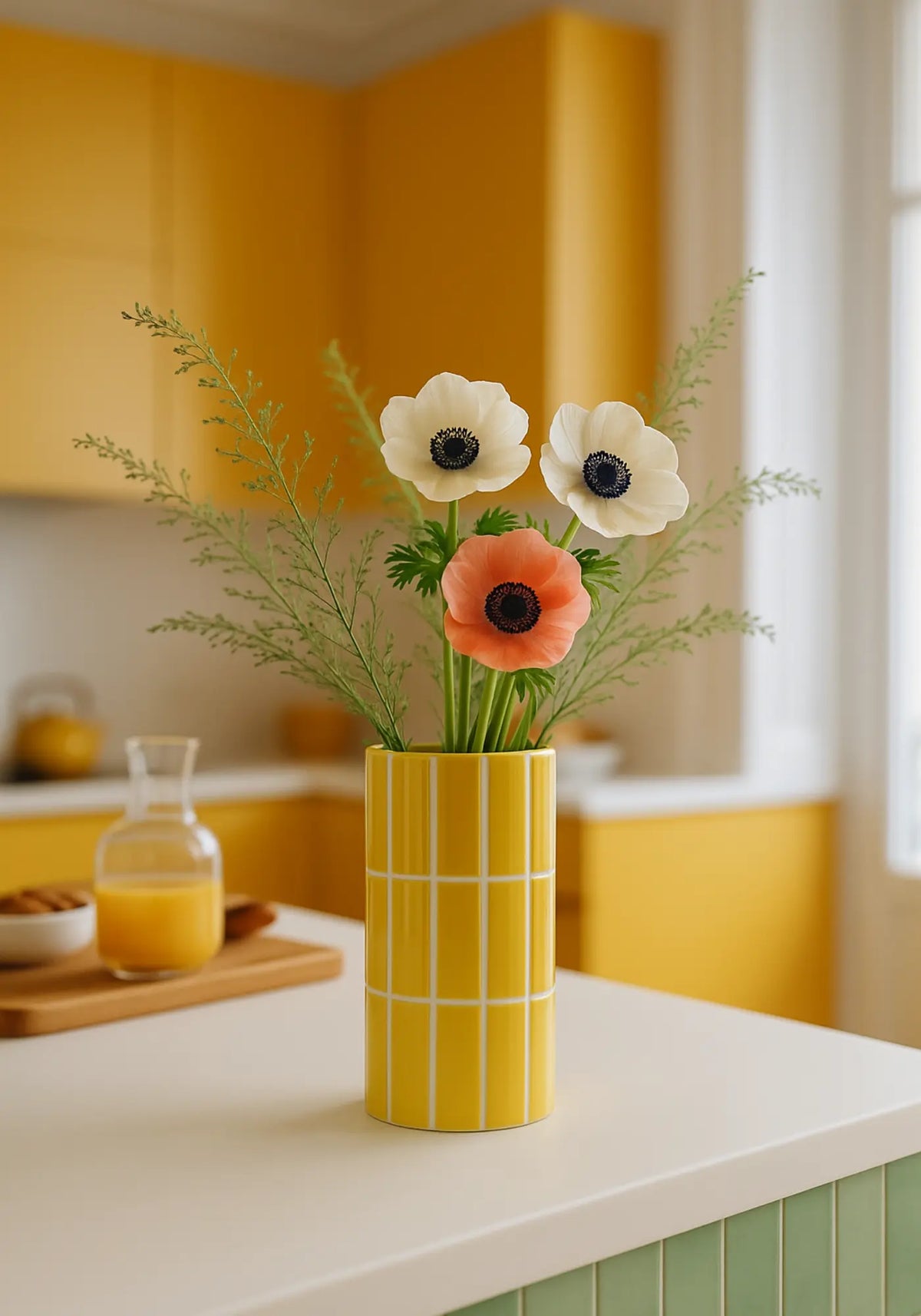 Le vase carrelage jaune de chez Opjet
