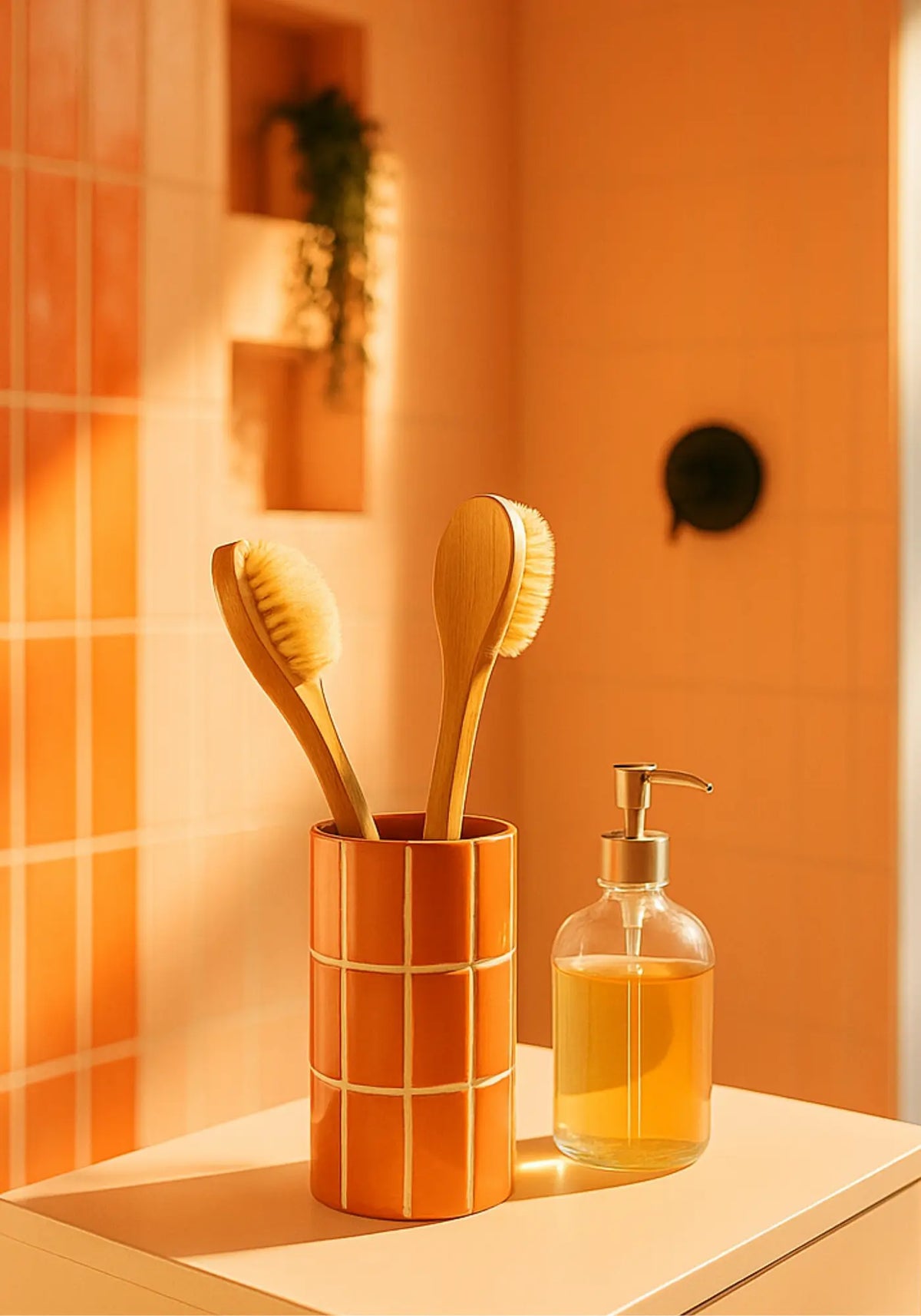Le vase carrelage orange de chez Opjet
