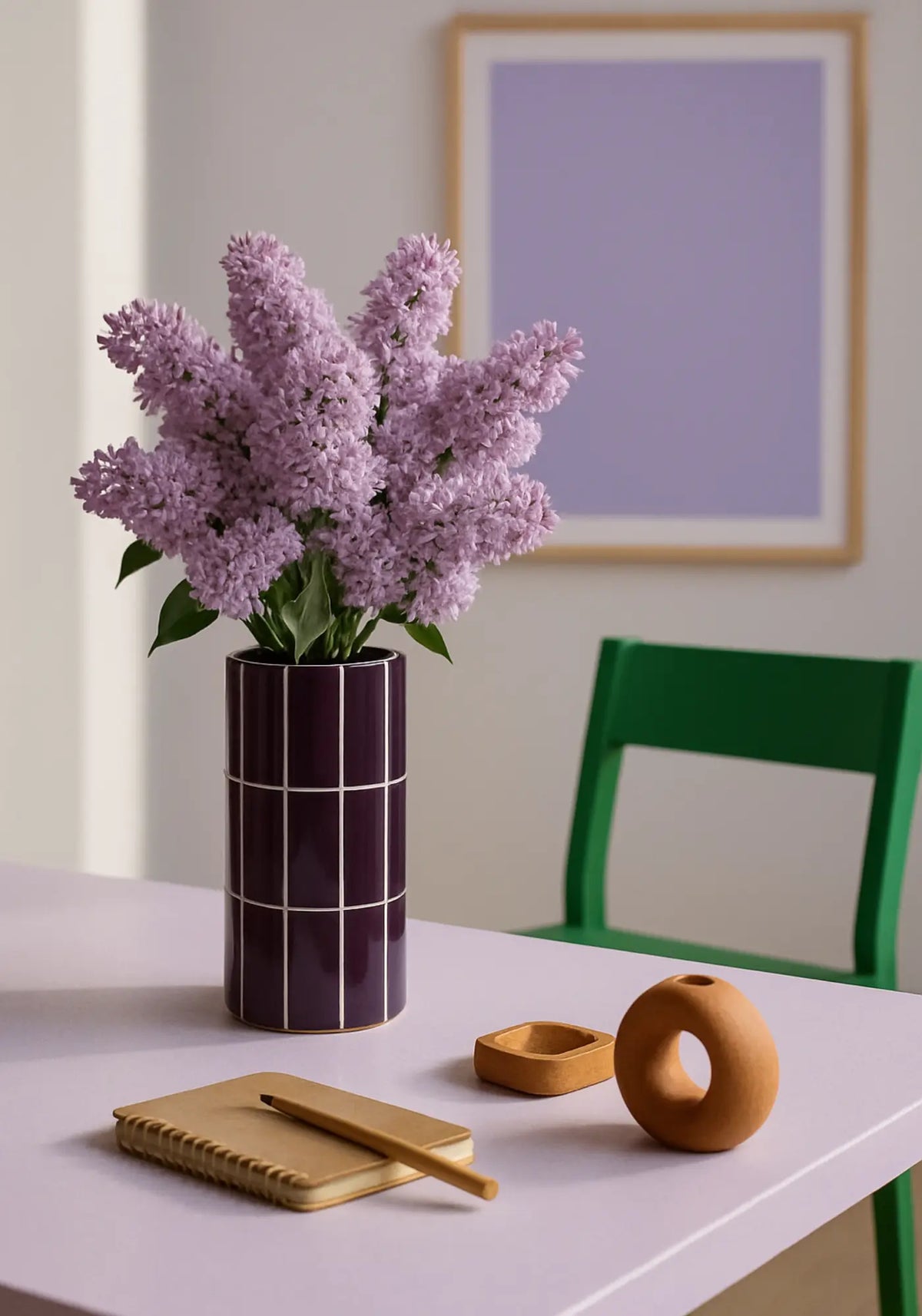 Le vase carrelage violet de chez Opjet