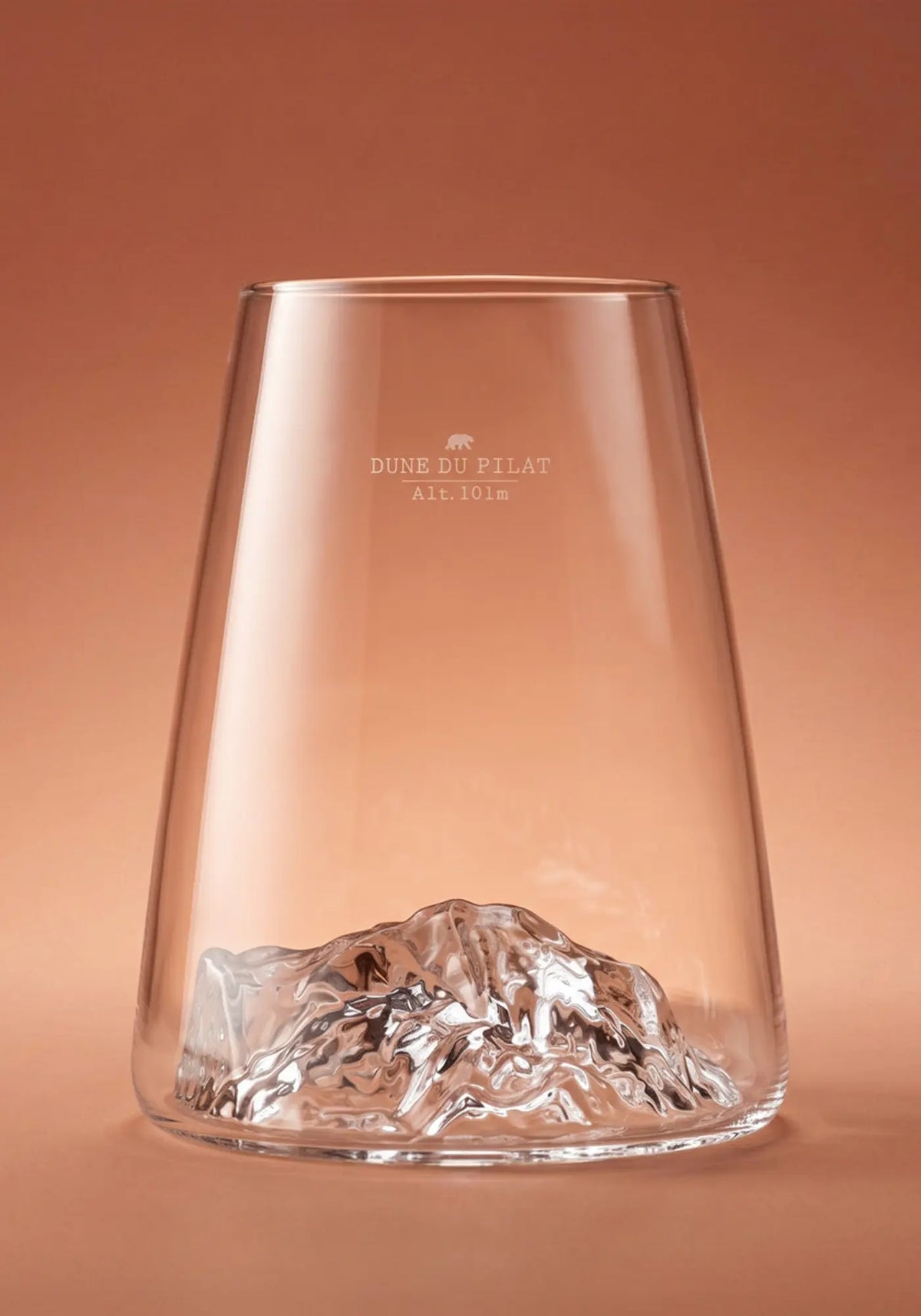 Le verre design topographic Dune du pilat de chez Alaskan Maker