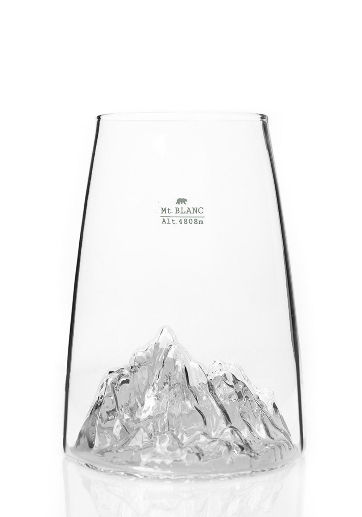 Le verre vide design topographic Mont Blanc de chez Alaskan Maker