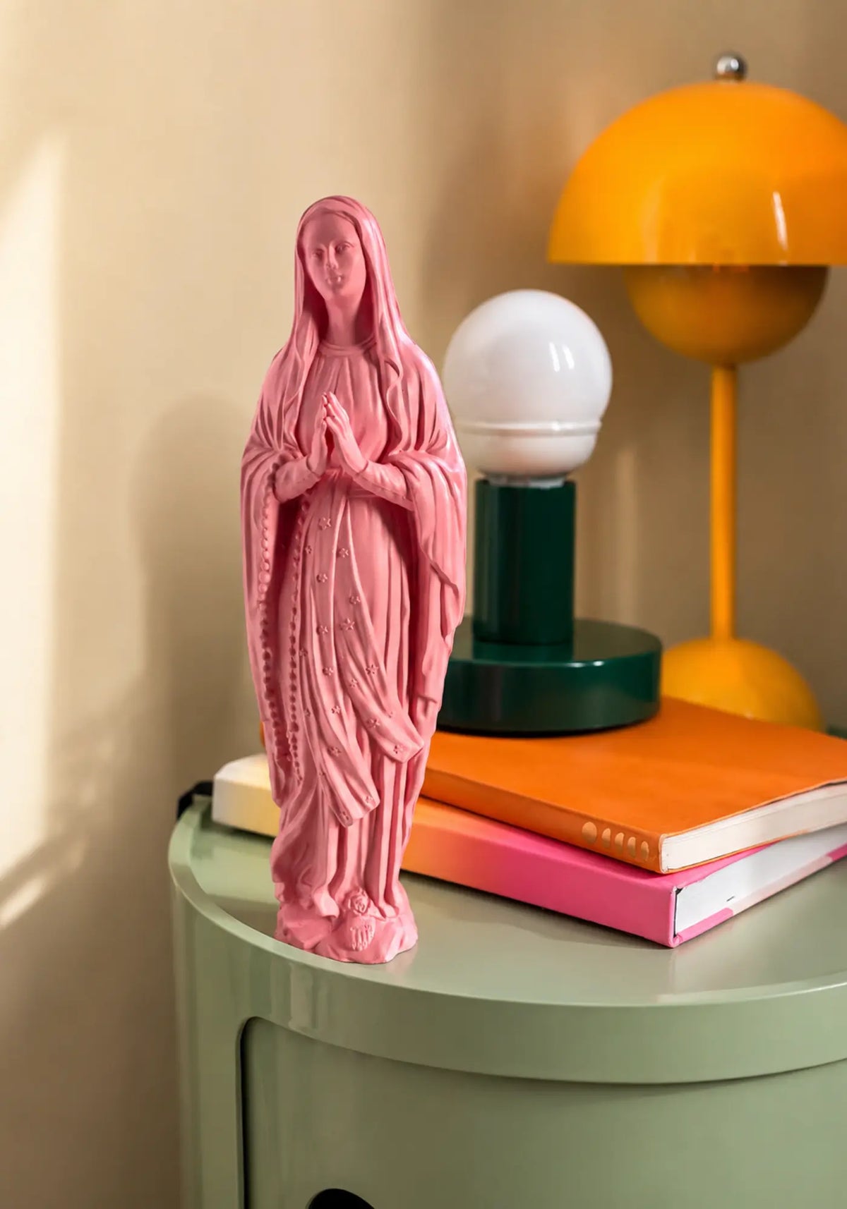 La vierge de 25cm rose de chez Sapristi Store