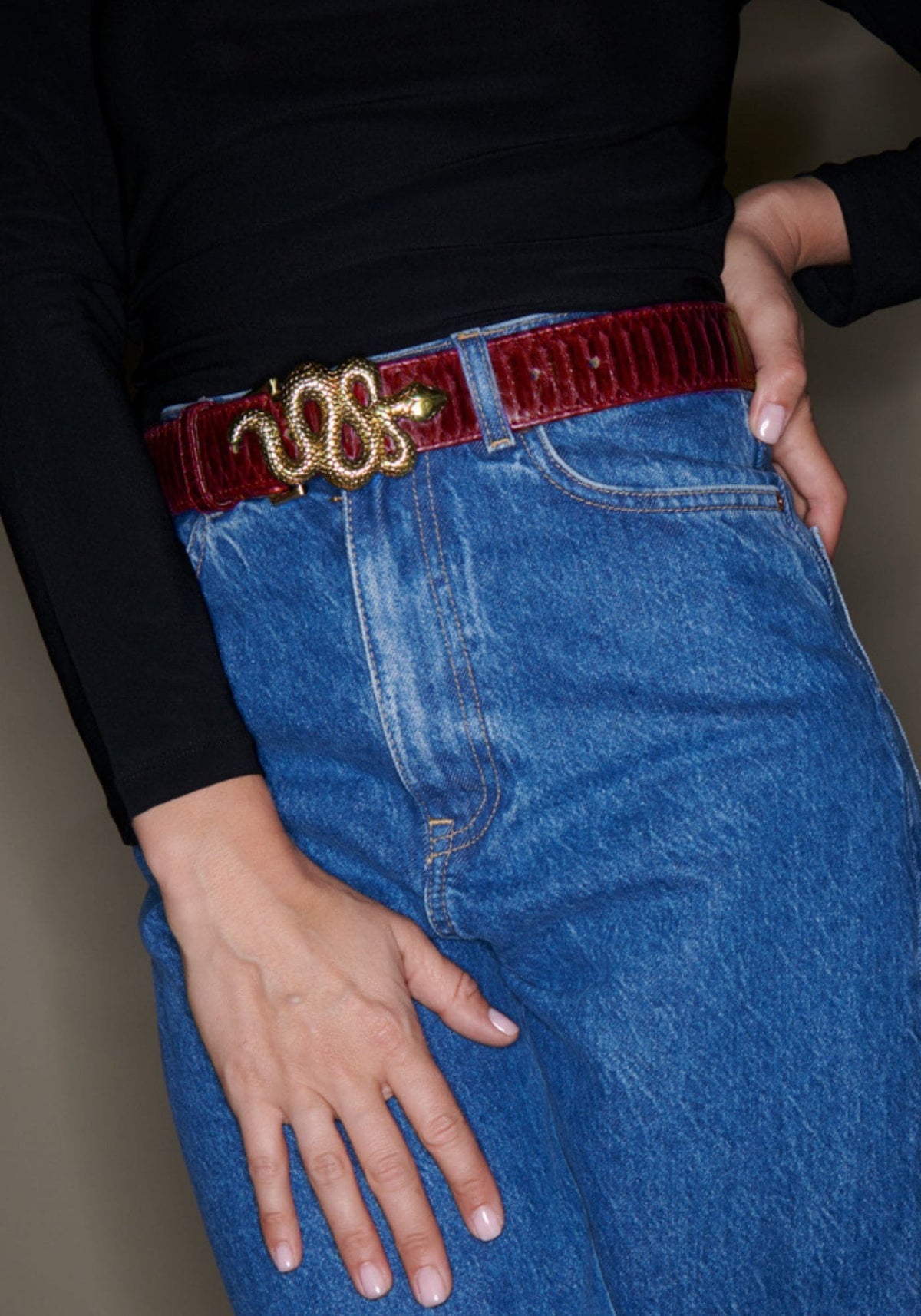 claris-virot-ceinture-python-bordeaux